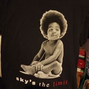 Black Cotton B.I.G. t-shirt Size Medium cute baby "SKY'S THE LIMIT"